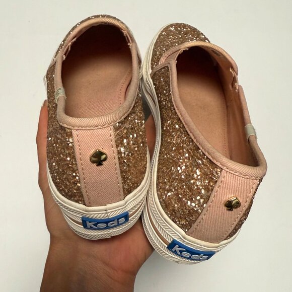 Kate Spade x Keds Women’s Triple Decker Pink Glitter Sneakers – EU 37 / US 6.5 – - Picture 9 of 10